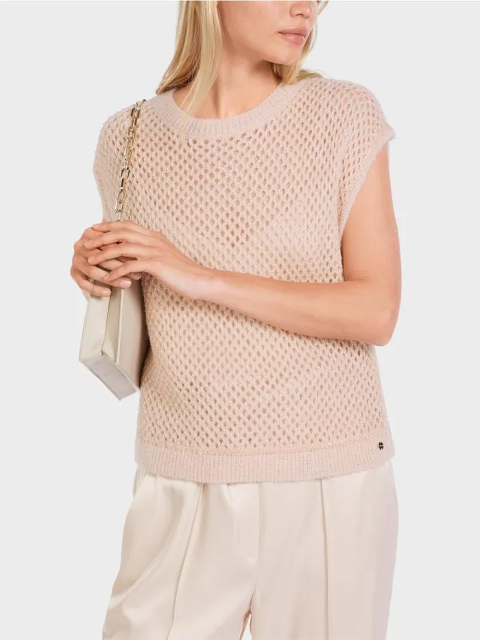 Strick Damen Marc Cain Tank Top Knitted In Germany Soft Blossom