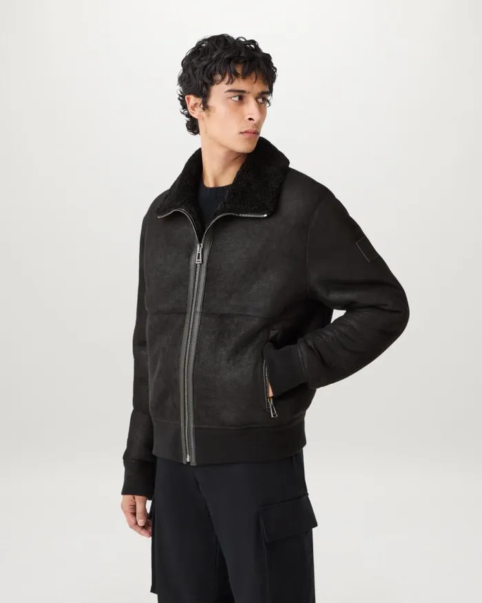Suede and Shearling Jackets Men Belstaff Trace Jacket Black Suede and Shearling Jackets Men Belstaff Trace Jacket Black