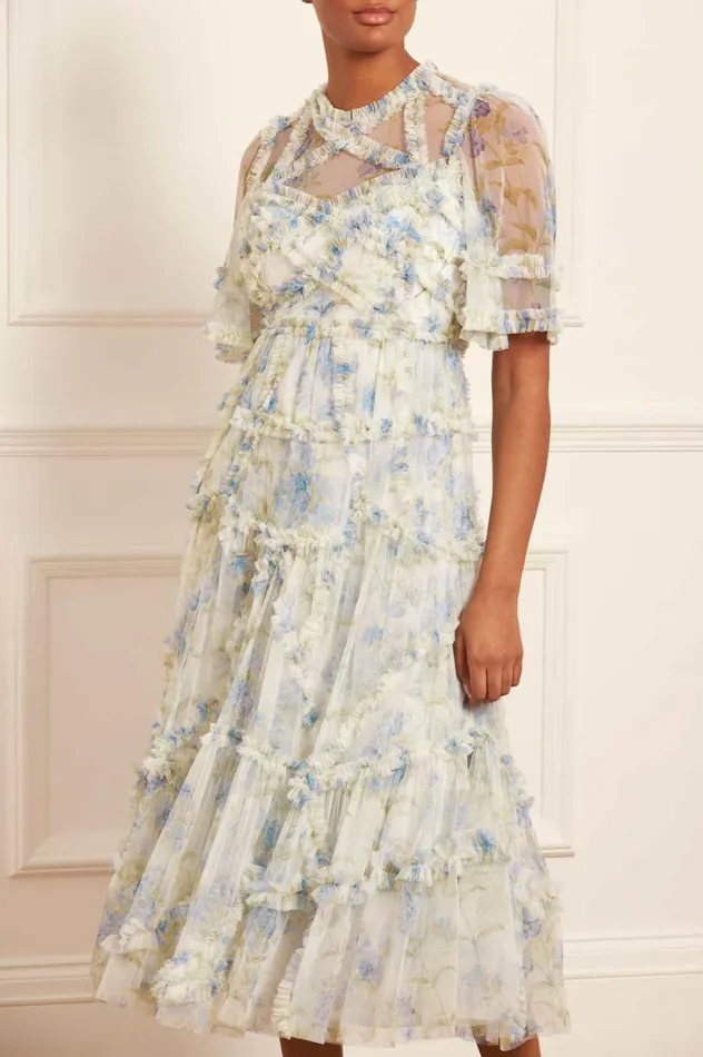 Summer Posy Short Sleeve Ballerina Dress Multi Women Needle and Thread Dresses