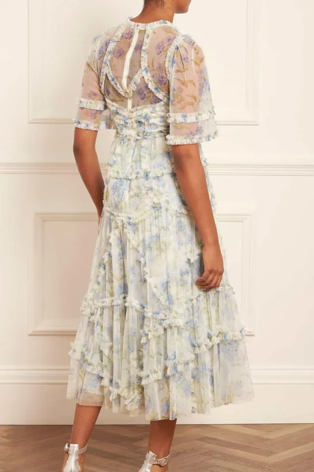Summer Posy Short Sleeve Ballerina Dress Multi Women Needle and Thread Dresses