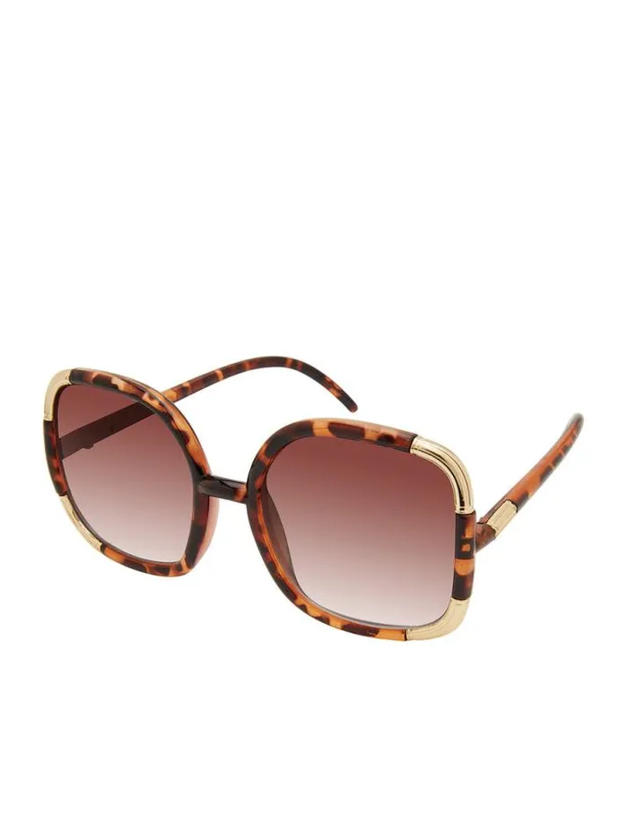 Sunglasses Accessories Jessica Simpson OverSized Oval Sunglasses In Tortoise