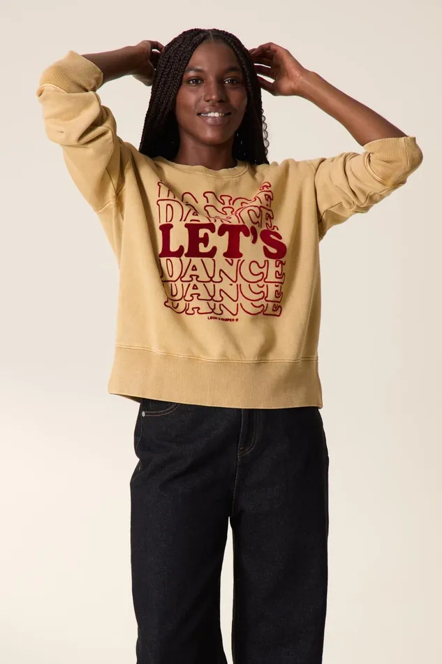 Sweatshirts Women Leon and Harper Sorbet Lets Sweatshirt Beige