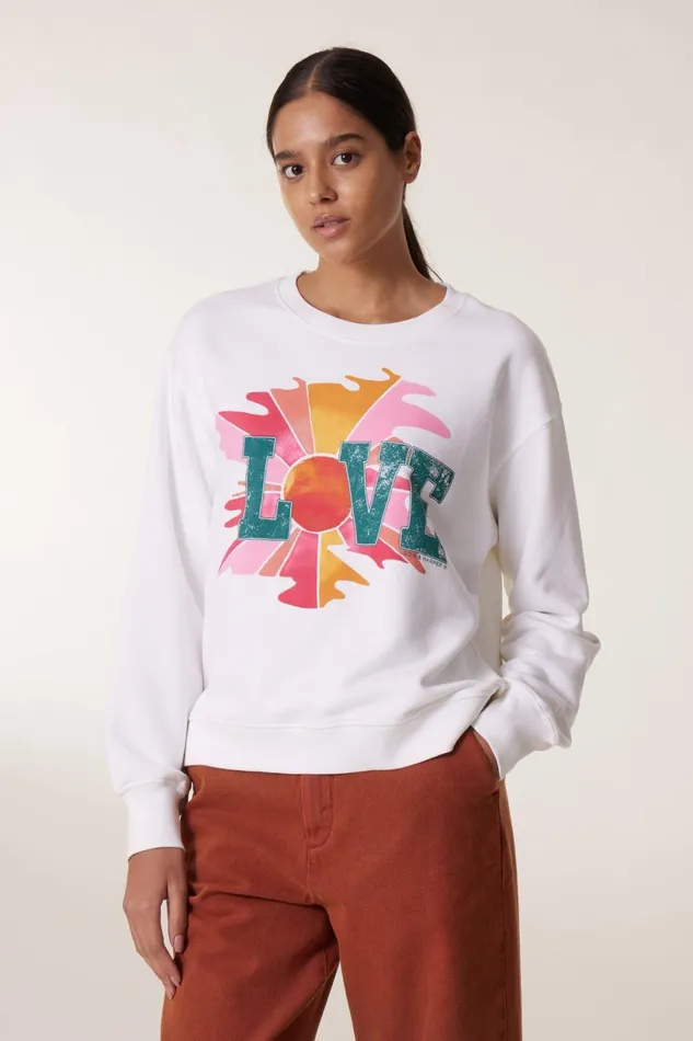Sweatshirts Women Leon and Harper Sortie Lve Sweatshirt White