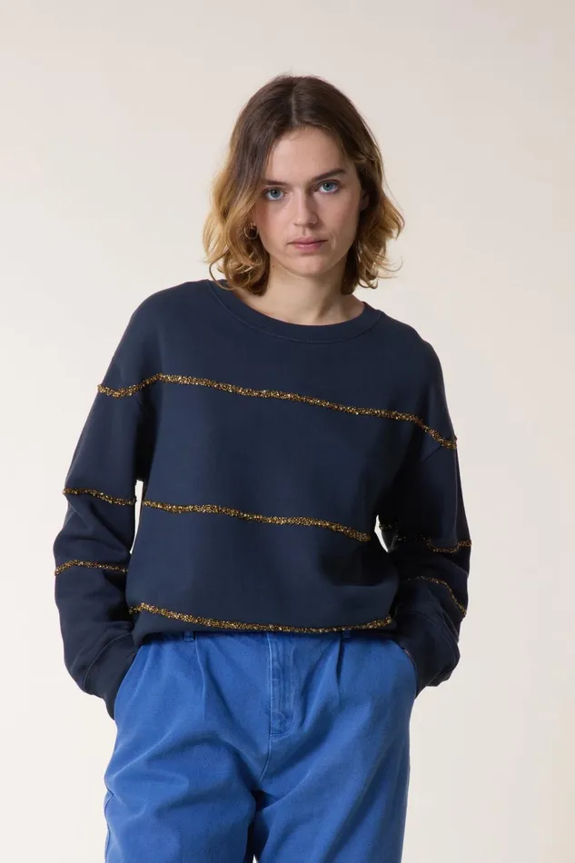 Sweatshirts Women Leon and Harper Sortie River Sweatshirt Carbone