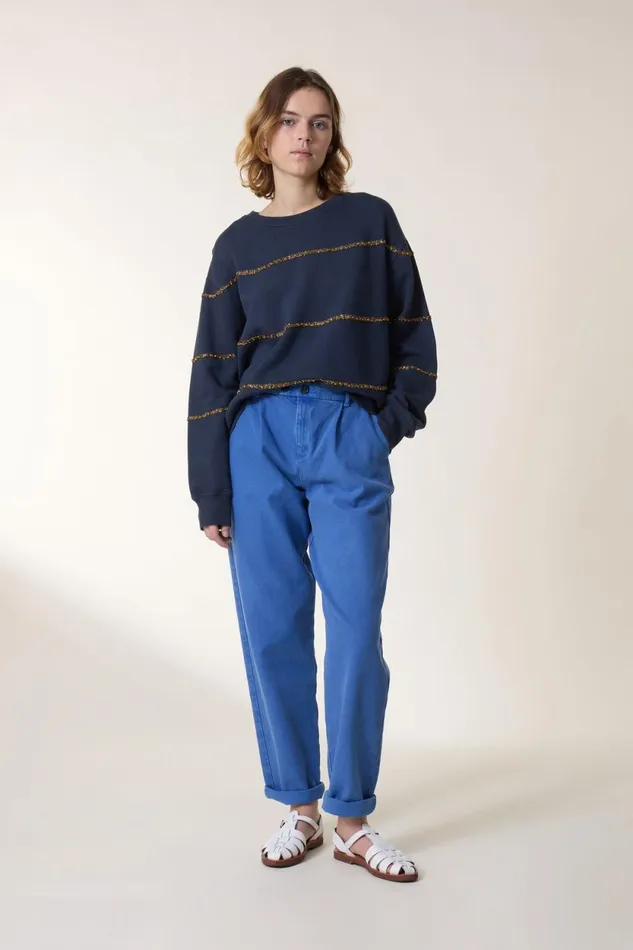 Sweatshirts Women Leon and Harper Sortie River Sweatshirt Carbone