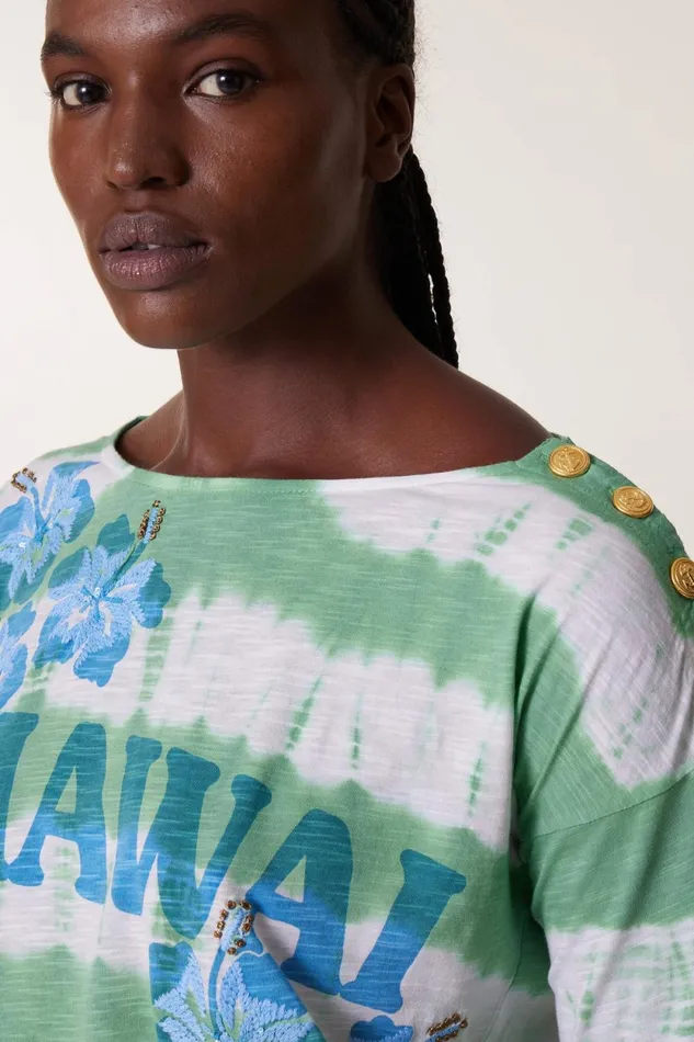 Sweatshirts Women Leon and Harper Thilla Hawai Tshirt Green