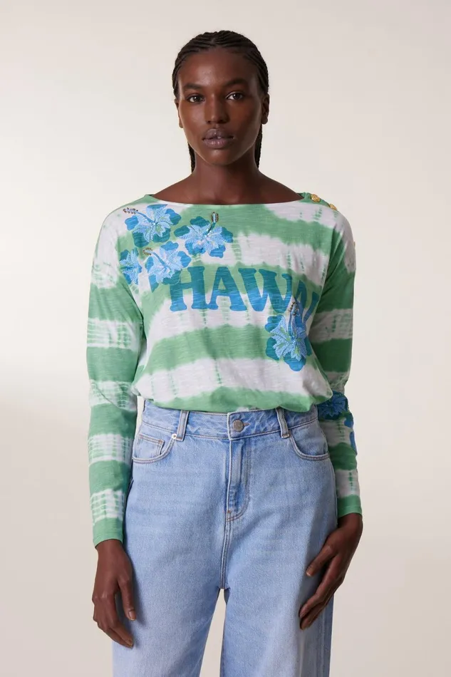 Sweatshirts Women Leon and Harper Thilla Hawai Tshirt Green