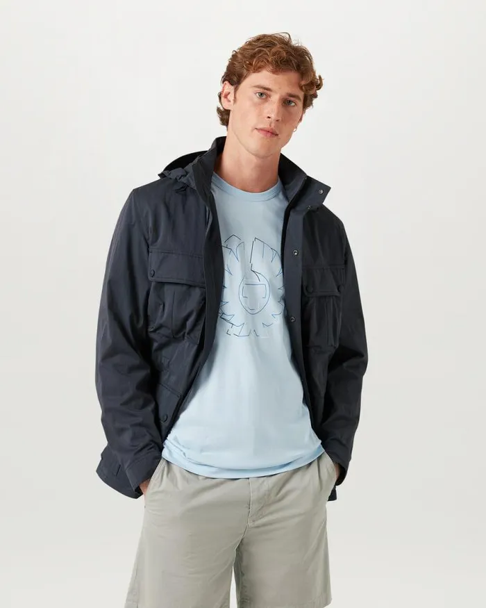 TShirts Men Belstaff Deconstructed Phoenix Graphic TShirt Sky Blue