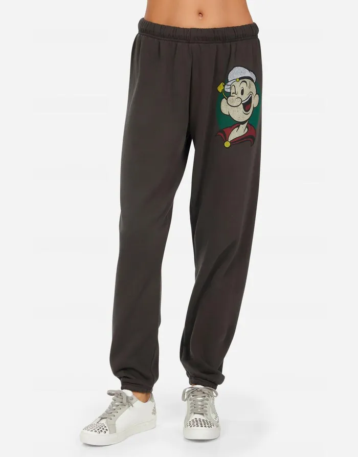 Tanzy Vintage Popeye Vintage Black Women039s Lauren Moshi Long Sweatpants