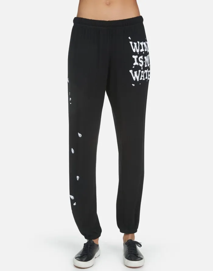 Tanzy Wine Is My Water Black Women039s Lauren Moshi Long Sweatpants