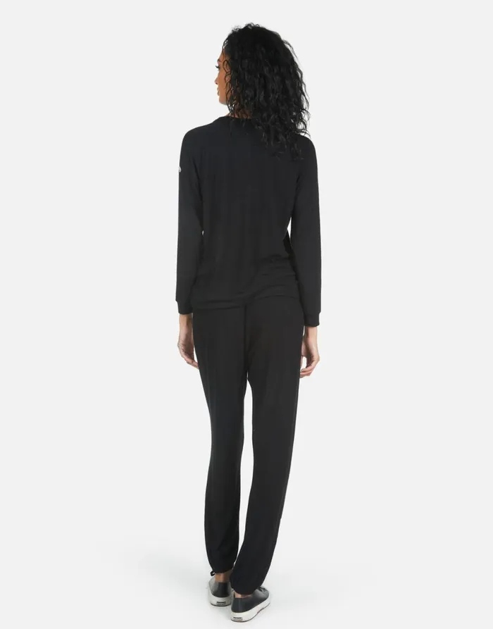 Tanzy Wine Is My Water Black Women039s Lauren Moshi Long Sweatpants