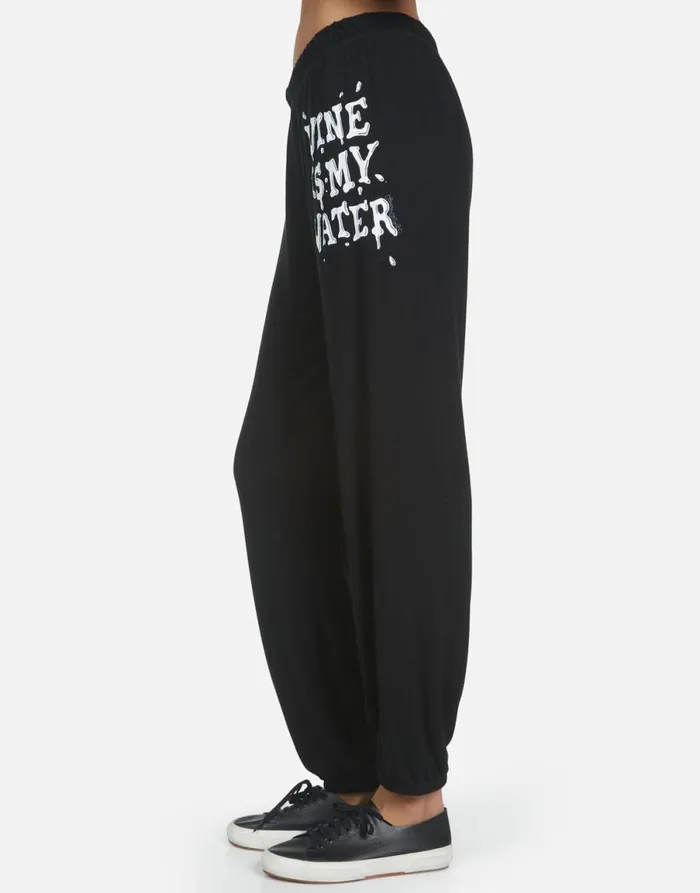 Tanzy Wine Is My Water Black Women039s Lauren Moshi Long Sweatpants