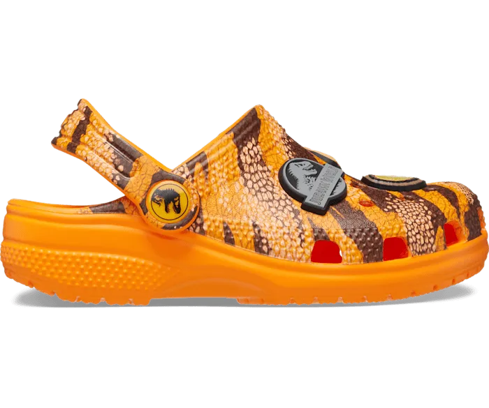 Toddler Jurassic World Classic Clog Orange Zing Kids Crocs Clogs