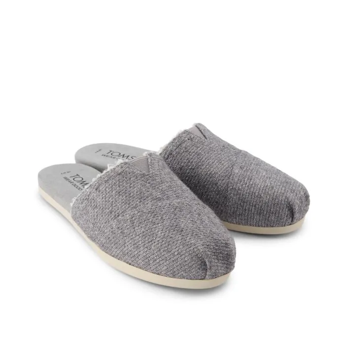 Toms Alpargatas Alpargata Mule Ultimate Grey Faux Shearling Sparkle Knit 8211 Women
