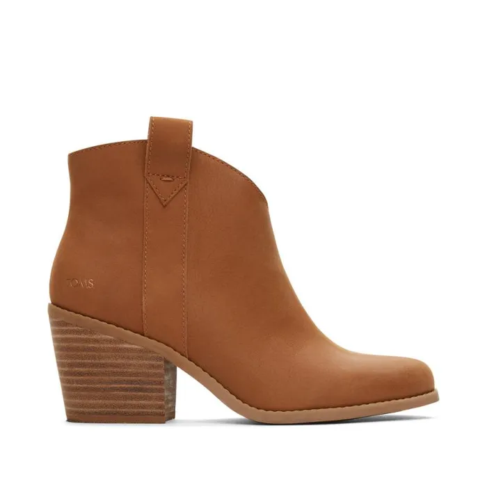 Toms Boots and Booties Constance Heeled Boot Tan Leather 8211 Women