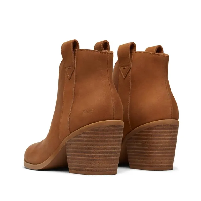 Toms Boots and Booties Constance Heeled Boot Tan Leather 8211 Women