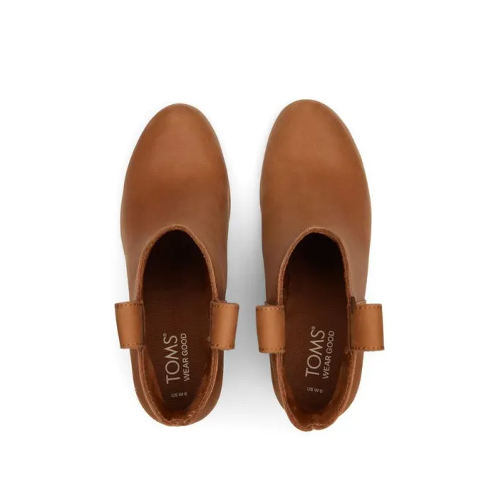 Toms Boots and Booties Constance Heeled Boot Tan Leather 8211 Women