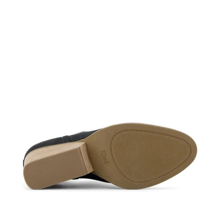 Toms Boots and Booties Eliza Heeled Boot Black Nubuck Leather 8211 Women
