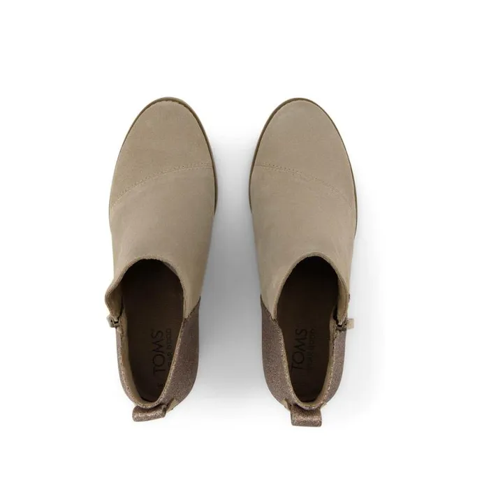 Toms Boots and Booties Goldie Wedge Boot Dune Suede With Rainbow Glitter 8211 Women Toms Boots and Booties Goldie Wedge Boot Dune Suede With Rainbow Glitter 8211 Women