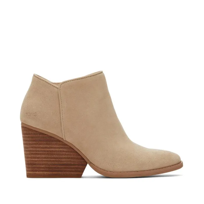 Toms Boots and Booties Hadley Heeled Boot Oatmeal Suede 8211 Women