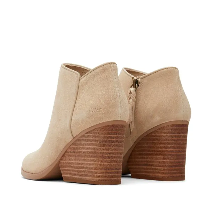 Toms Boots and Booties Hadley Heeled Boot Oatmeal Suede 8211 Women