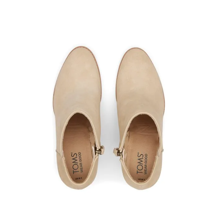 Toms Boots and Booties Hadley Heeled Boot Oatmeal Suede 8211 Women