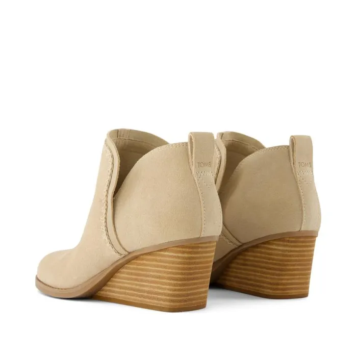 Toms Boots and Booties Kaia Wedge Ankle Boot Suede Natural 8211 Women Toms Boots and Booties Kaia Wedge Ankle Boot Suede Natural 8211 Women