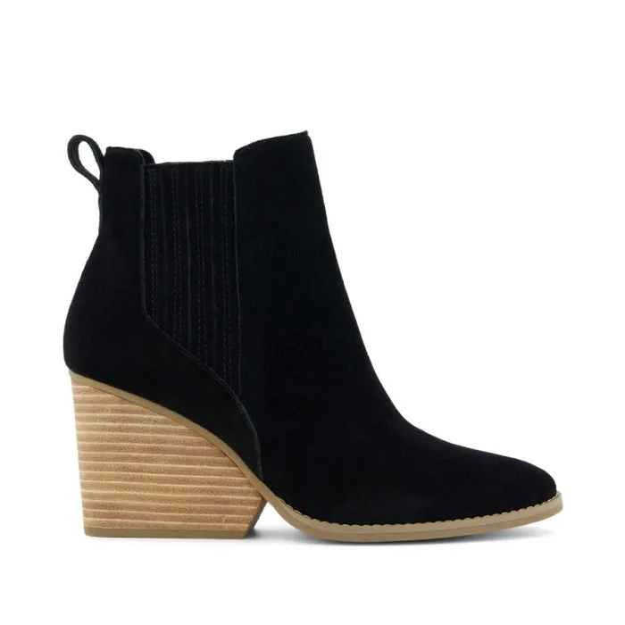 Toms Boots and Booties Noa Ankle Boot Black Suede 8211 Women