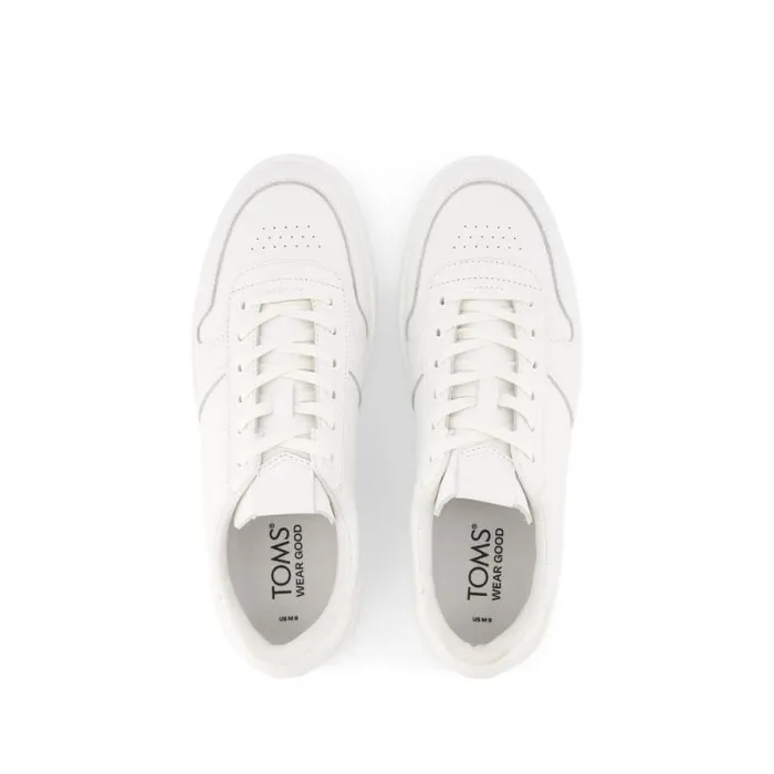 Toms Dress Casual TRVL LITE Court Sneaker White Leather 8211 Men