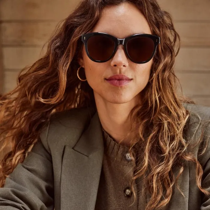 Toms Handcrafted Collection Gwyneth Handcrafted Sunglasses Sea Mosssolid Brown 8211 Gear