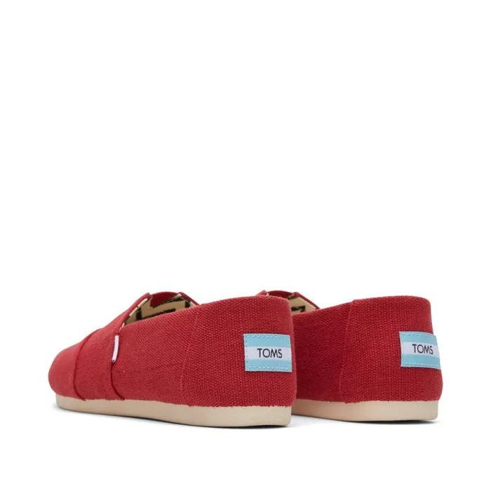 Toms Slip Ons Alpargata Red Heritage Canvas 8211 Women