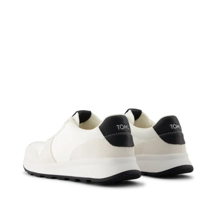 Toms Slip Ons TRVL LITE Retro Runner Sneaker Water Repellent White Suede 8211 Men