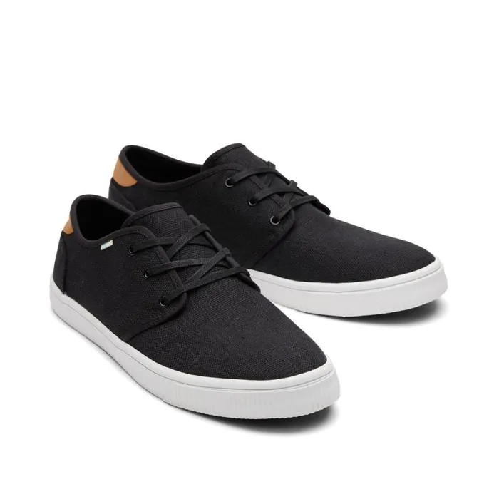 Toms Sneakers Carlo LaceUp Sneaker Black Heritage Canvas 8211 Men