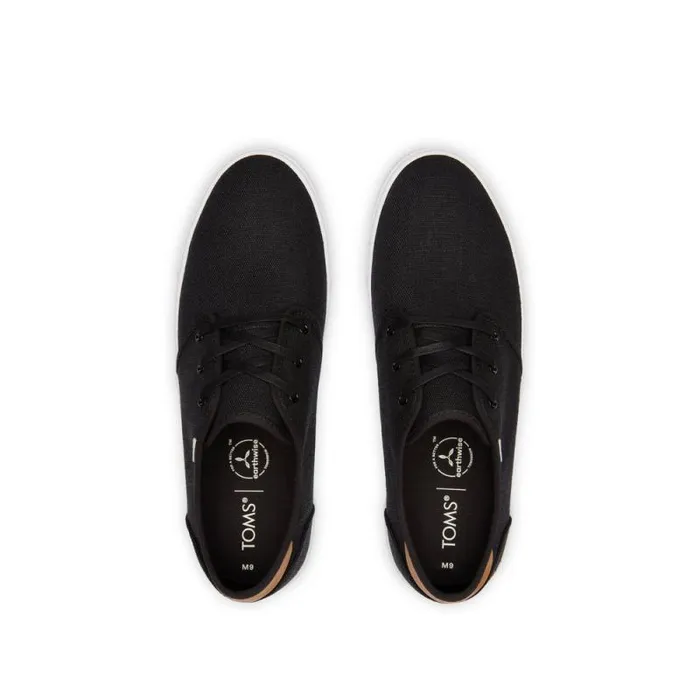 Toms Sneakers Carlo LaceUp Sneaker Black Heritage Canvas 8211 Men