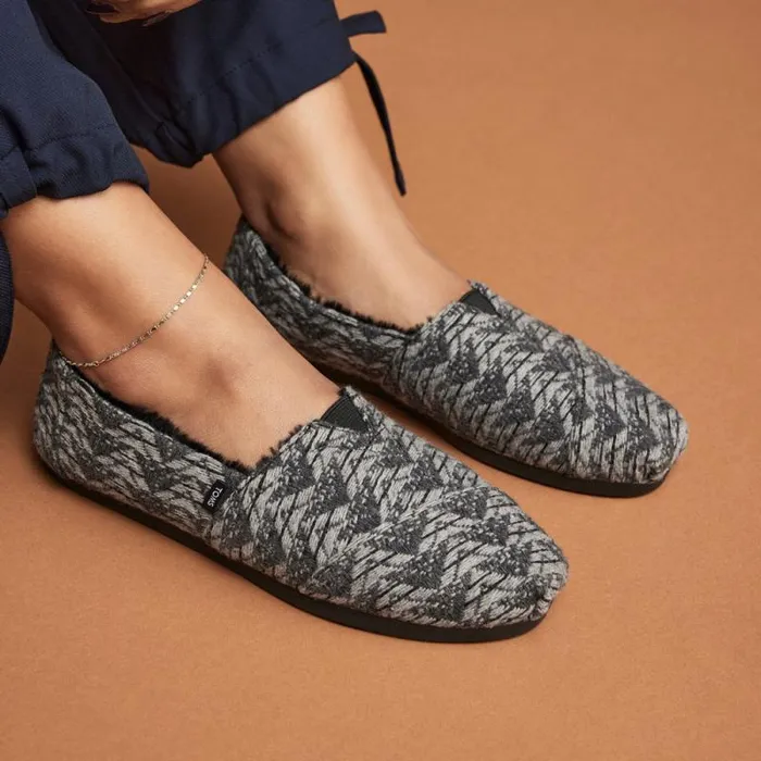 Toms TOMS Classics Alpargata Cloudbound Black Cozy Global Woven 8211 Women