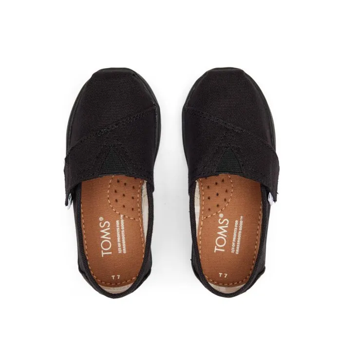 Toms TOMS Classics Alpargata Toddler Shoe Black Canvas 8211 WomenKids