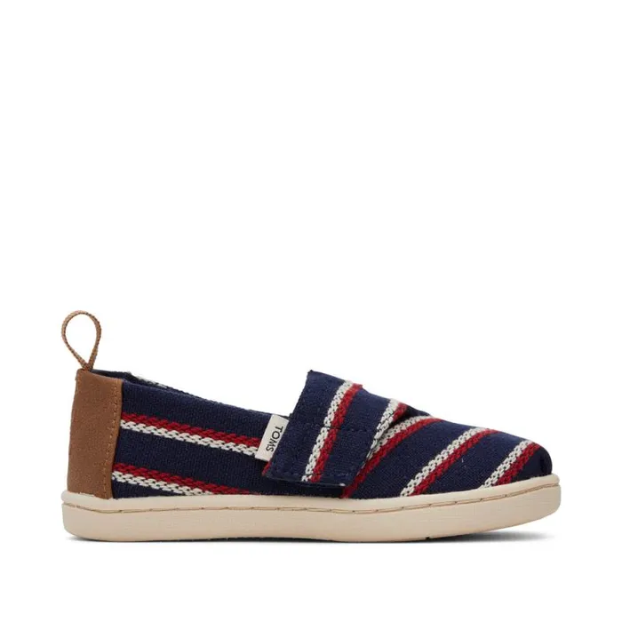 Toms TOMS Classics Alpargata Toddler Shoe Stripes Navy 8211 KidsWomen Toms TOMS Classics Alpargata Toddler Shoe Stripes Navy 8211 KidsWomen