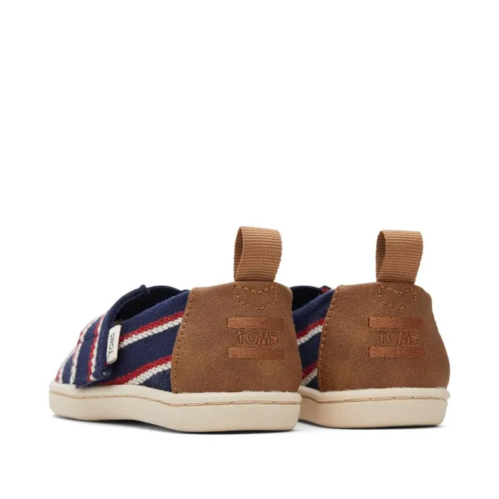 Toms TOMS Classics Alpargata Toddler Shoe Stripes Navy 8211 KidsWomen Toms TOMS Classics Alpargata Toddler Shoe Stripes Navy 8211 KidsWomen