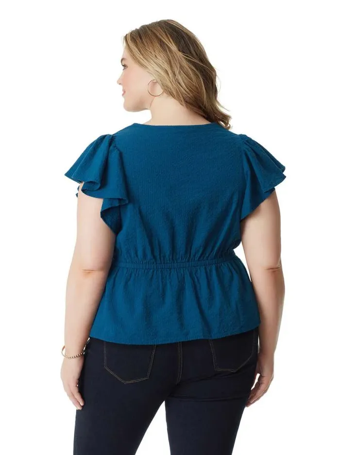 Tops Clothing Jessica Simpson Candice Shirt In Poseidon