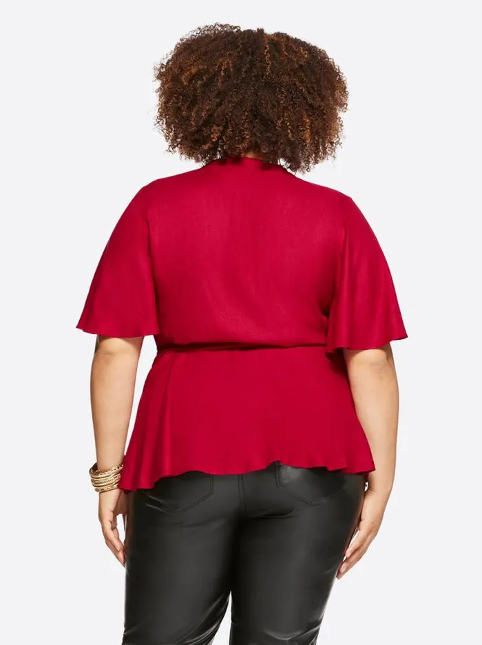 Tops Clothing Jessica Simpson Misha Top In Rio Red