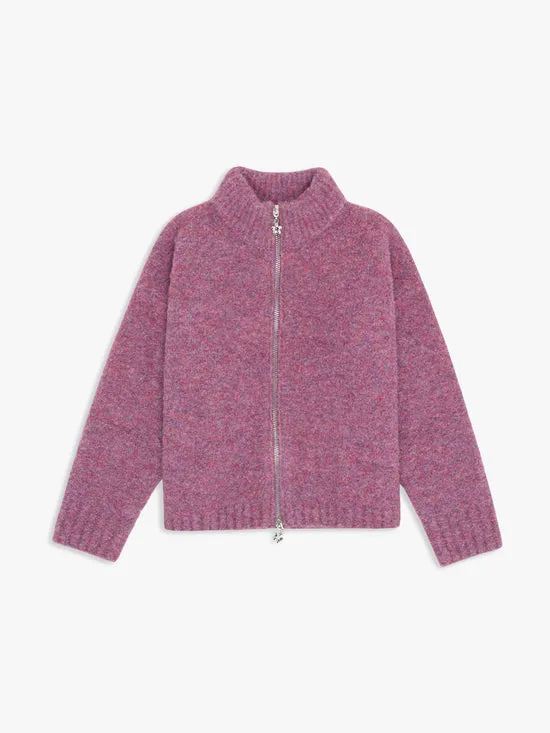 Tops Lisa Says Gah Women Gemma Zip Up Pink Marble