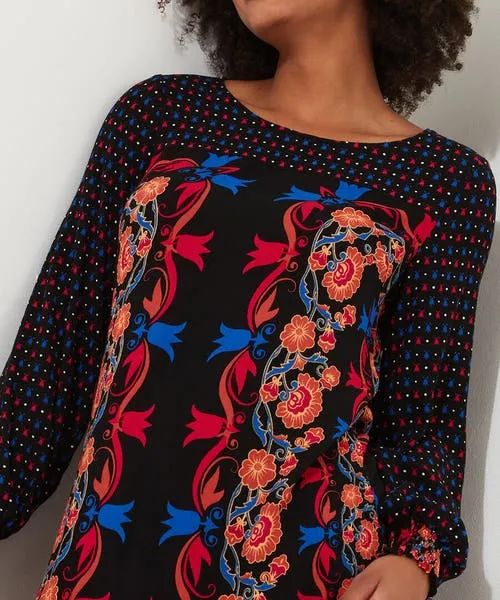 Tops Tunics and Blouses Apparel Boho Babe Tunic Dress Black Joebrowns