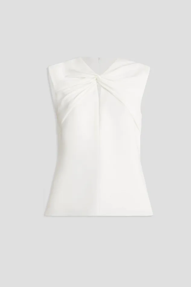 Tops Women Halston Faren Top In Fluid Crepe Chalk