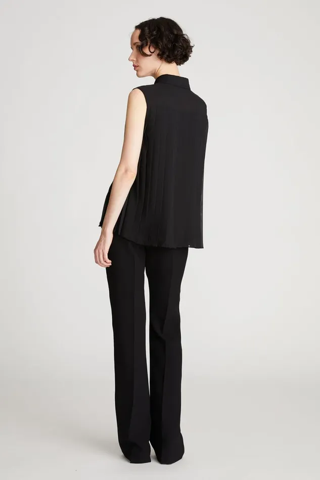 Tops Women Halston Zerena Top In Pleated Cdc Black