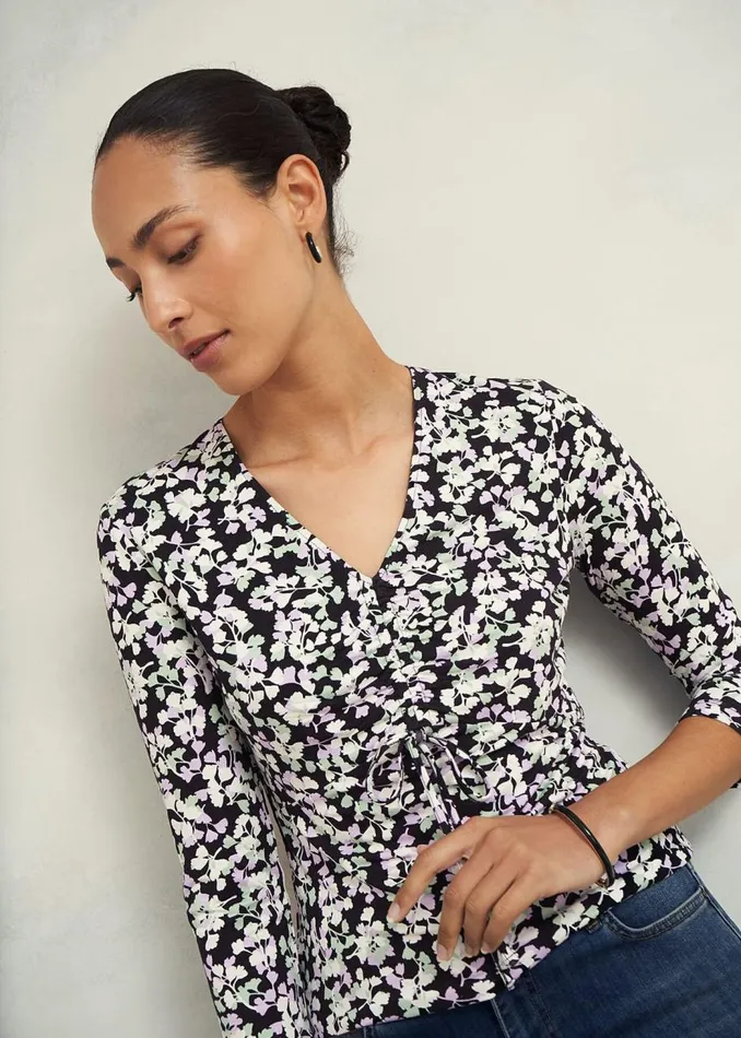 Tops Women HOBBS Simmy Printed Top Navy Multi