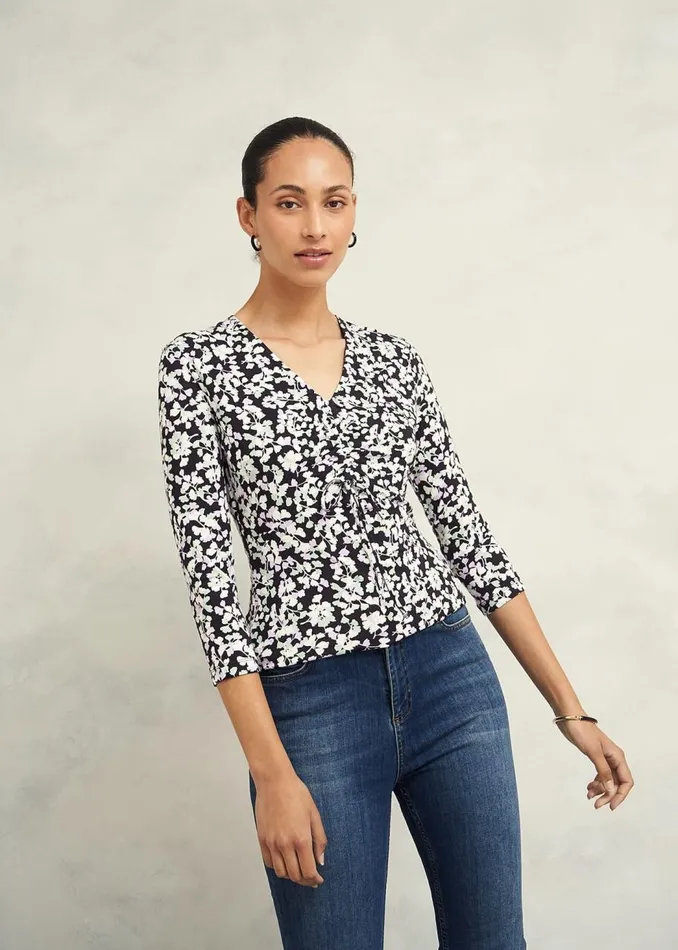 Tops Women HOBBS Simmy Printed Top Navy Multi