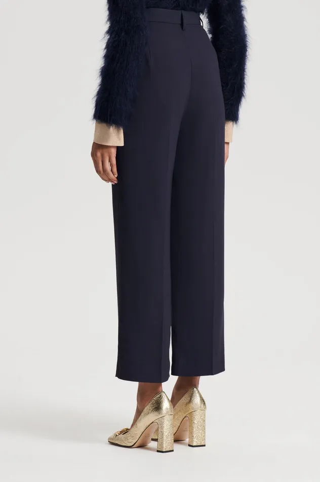 Trousers Scanlan Theodore Women TAILORED CROP TROUSER NAVY