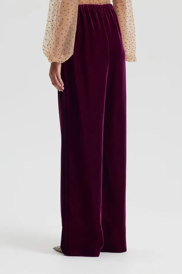Trousers Women VELVET TROUSER MULBERRY Scanlan Theodore Trousers Women VELVET TROUSER MULBERRY Scanlan Theodore