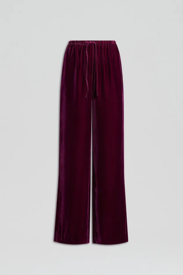 Trousers Women VELVET TROUSER MULBERRY Scanlan Theodore Trousers Women VELVET TROUSER MULBERRY Scanlan Theodore