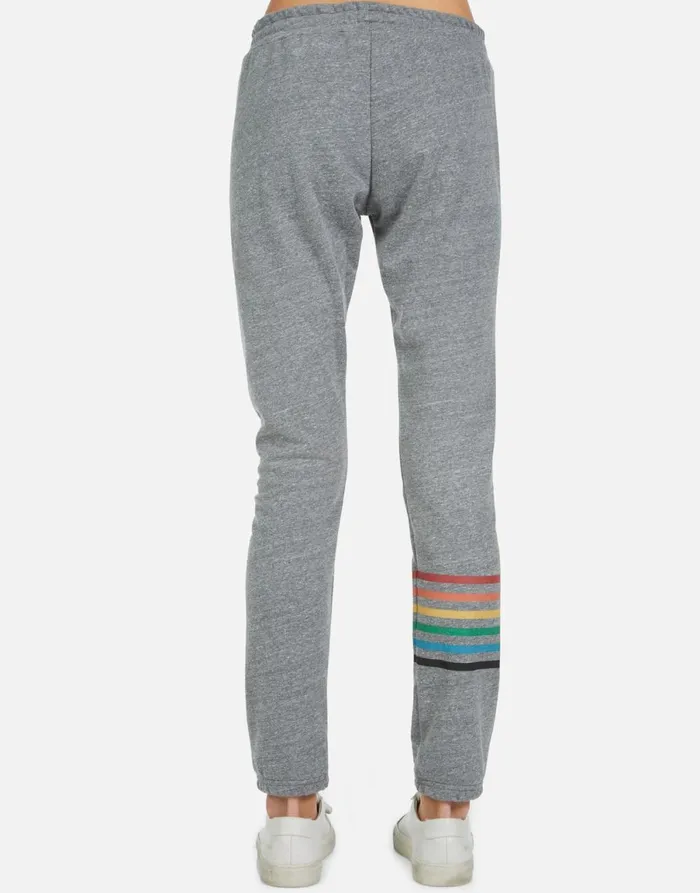 Uri Rainbow Electric Skull Heather Grey Women039s Lauren Moshi Long Sweatpants